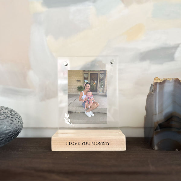 Personalized Mini Acrylic & Wood Picture Frame