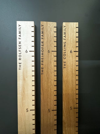 Personalized Growth Chart Hard Wood Sign for Kids
