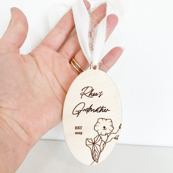 Personalized Godparent Birth Month Ornament