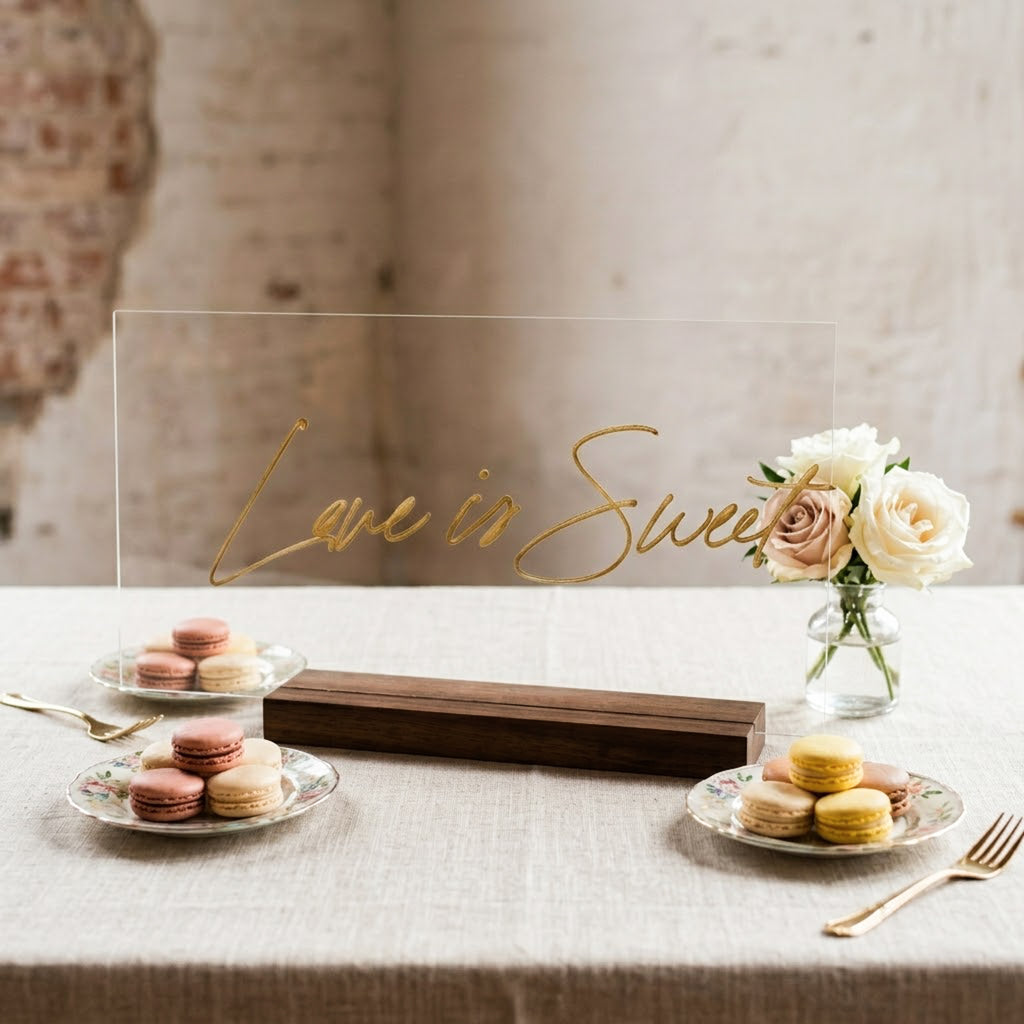 Wedding Acrylic Small Table Signage – Grainwell