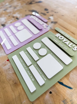 Personalized First/Last Day of School Acrylic Sign