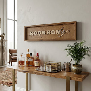 Bourbon Bar Wood Sign