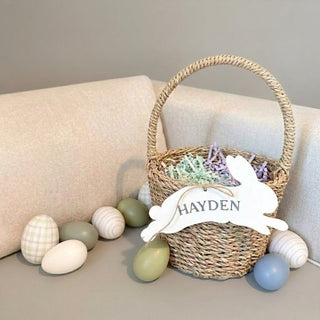 Personalized Acrylic Bunny Basket Tag