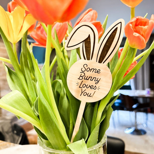 Some Bunny Loves You Vase Plant Tag