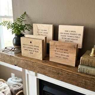 Home Themed Hard Wood Quote Plaque