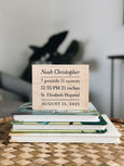 Personalized Baby Stats Square Plaque