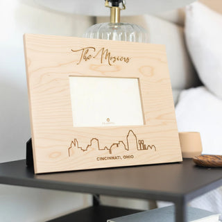 Personalized City Skyline Wood Frame