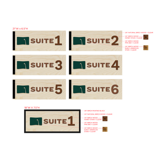 Another Nine Custom Suite Signs