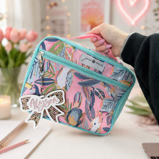 Personalized Acrylic + Rattan Keychain