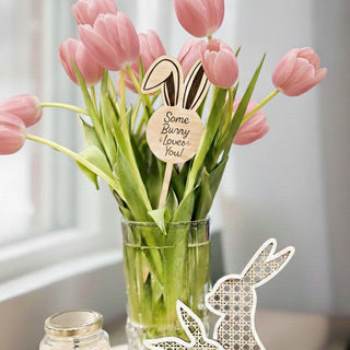 Some Bunny Loves You Vase Plant Tag