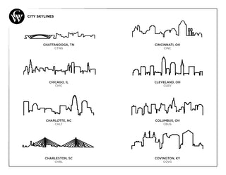 City Skyline Acrylic & Wood Picture Frame