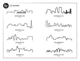 City Skyline Acrylic & Wood Picture Frame