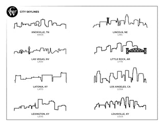 City Skyline Acrylic & Wood Picture Frame