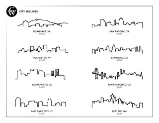 City Skyline Acrylic & Wood Picture Frame
