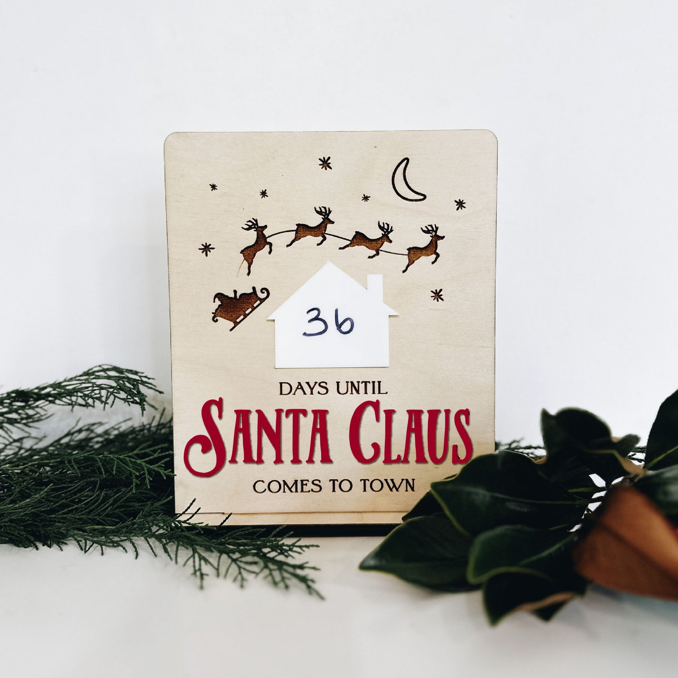 Santa Countdown Sign Grainwell Santa countdown sign grainwell