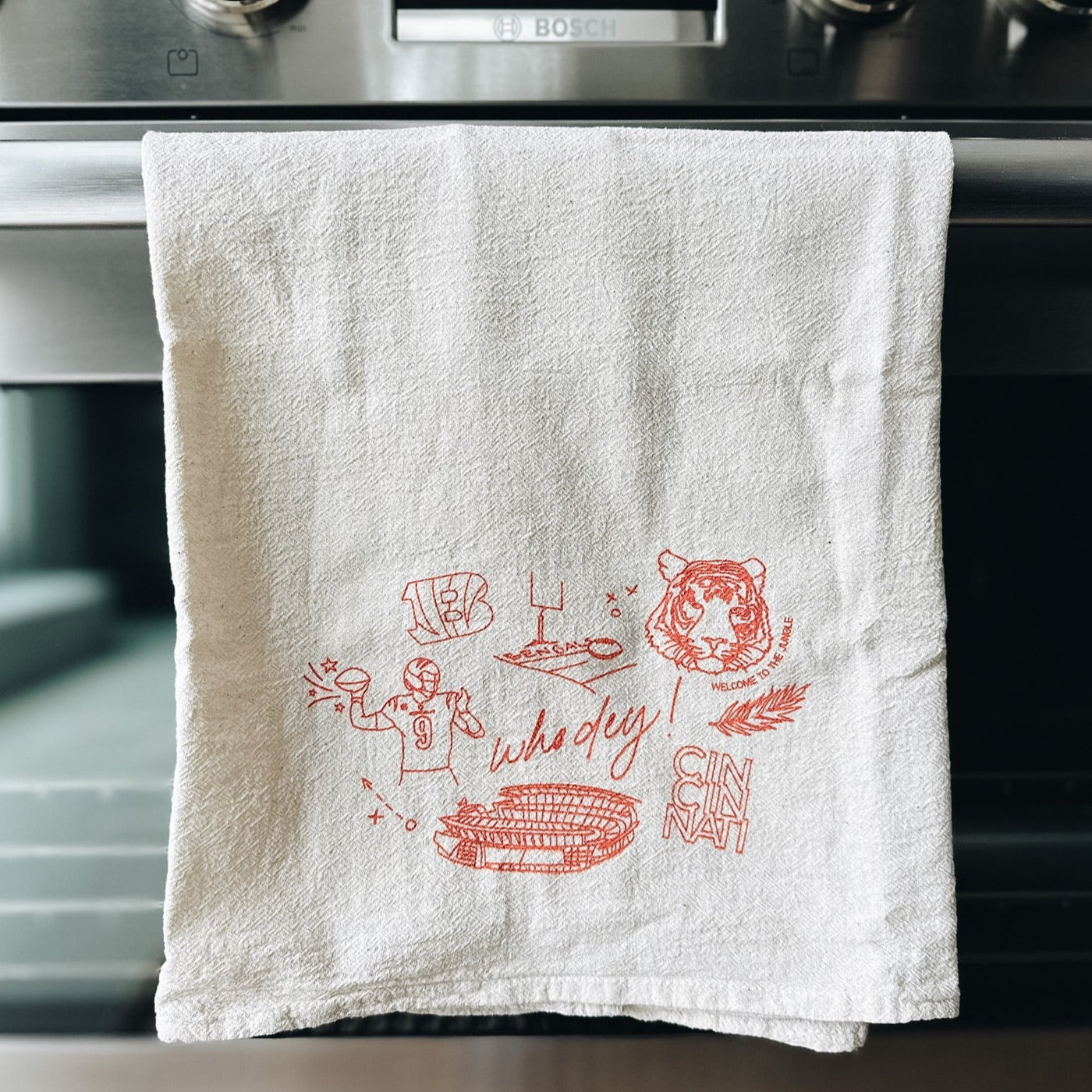 Who Dey Bengal Natural Flour Sack Kitchen Towel