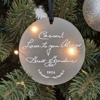 Personalized Handwritten Ornament