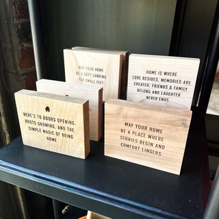 Home Themed Hard Wood Quote Plaque