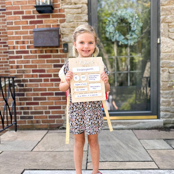 Personalized First Day of School Sign