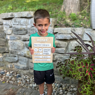 Personalized First of School Wood Sign