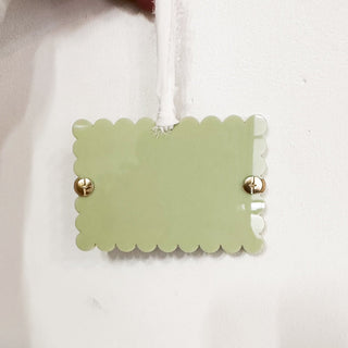 Mini Scalloped Acrylic Picture Frame Ornament