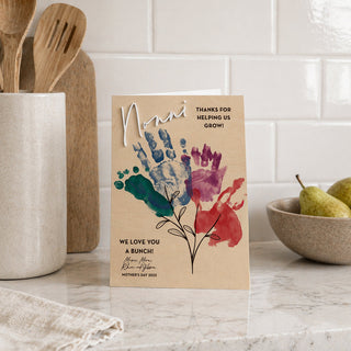 Personalized Mother's Day Garden Handprint Card