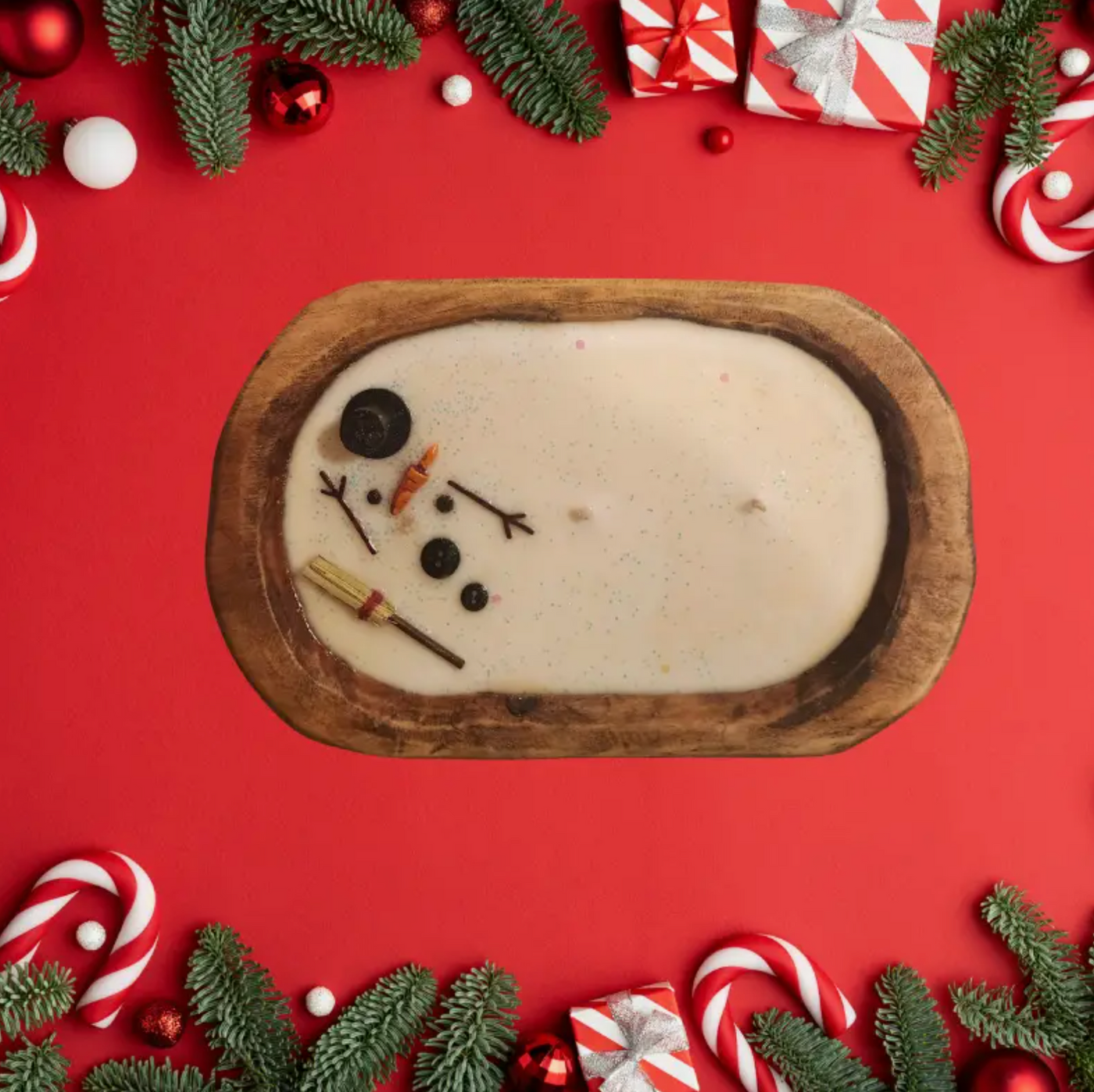 The Melted Snowman Holiday Dough Bowl Candle
