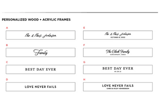 Personalized Acrylic Invitation Etch