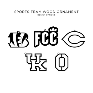 sports team wood ornament design options