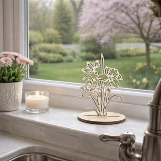 Mini Wood Flower Table Scape