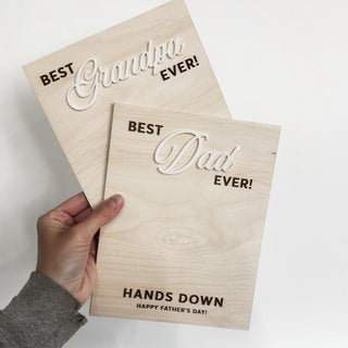 best dad ever and best grandpa ever birch woodstock card for father's day