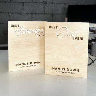 best dad ever and best grandpa ever birch woodstock card for father's day 2