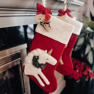 Personalized Gold Script Stocking Tag