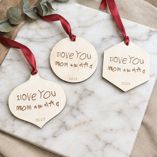 Personalized Children's Art Wood Ornament