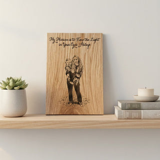 Personalized Image Hard Wood Sign