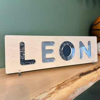 Personalized Animals Wood + Acrylic Name Puzzle