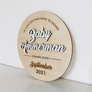 personalized exciting new pregnancy announcement plaque