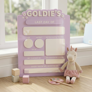 goldie's personalized first / last day of school sign