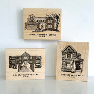 personalized house hard wood sign maple 4x5s