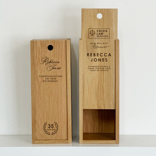 personalized retirement wine box