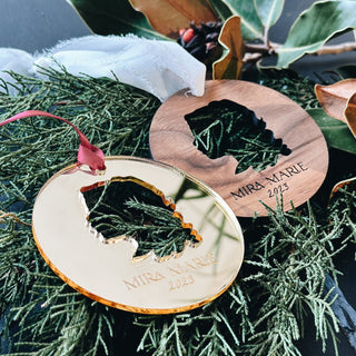 personalized silhouette ornament