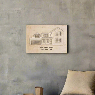 personalized layered house maple