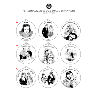 personalized image ornament design options