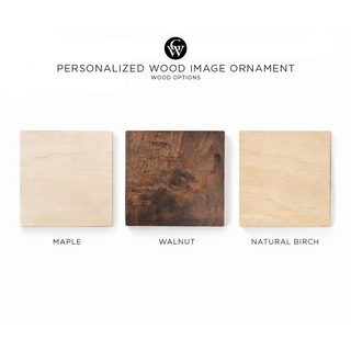 personalized wood image ornament wood options