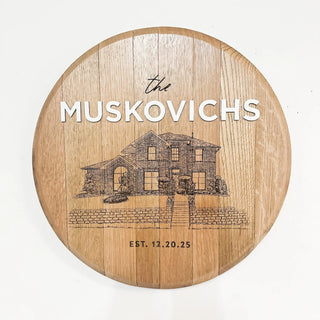 Personalized House Barrel Top