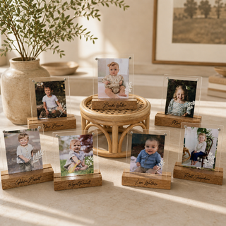 Personalized Mini Acrylic & Wood Picture Frame