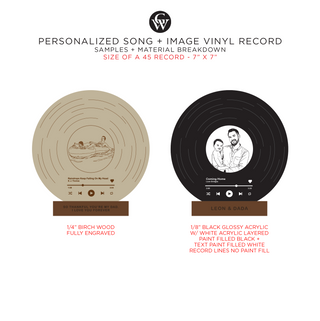 personalized song + image vinyl record