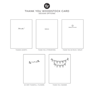 thank you woodstock card design options