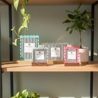 Scalloped Acrylic & Wood Picture Frame