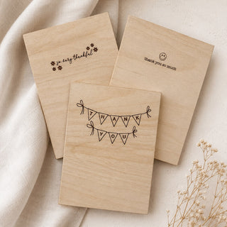woodstock thank you cards - so very thankful flowers, thank you so much smiley, thank you banner